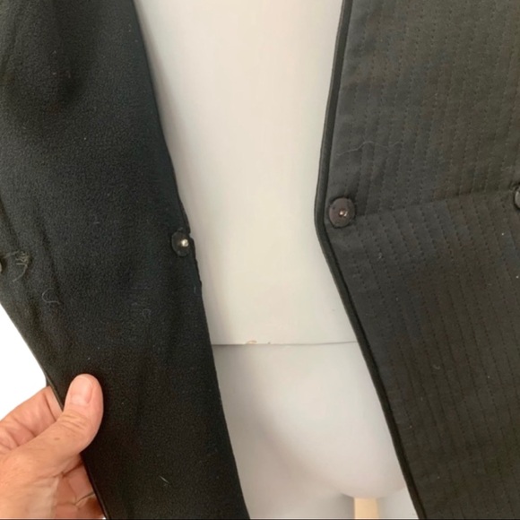 NOLAN MILLER Vintage Evening Jacket Blazer Black Wool Satin Embellished Size 10 - Picture 6 of 14